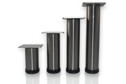 Picture of Peter Meier 10” Tall Como Furniture Legs in Como Brushed Steel (552-25-ST)