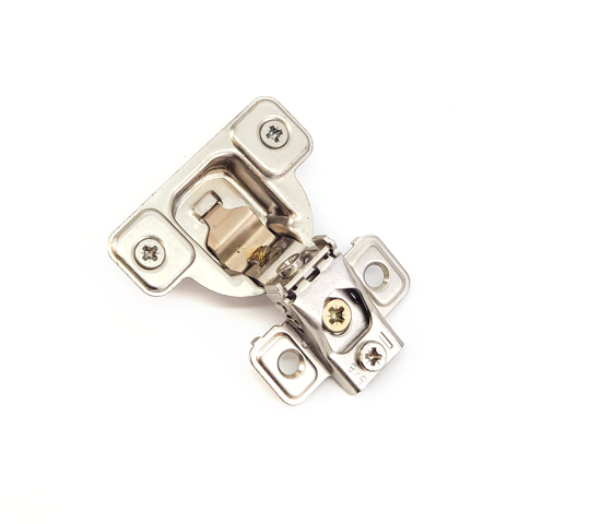 Picture of Salice 5/8" Overlay Dowel Mounting Hinge (3 Cam) in Nickel for 106° Opening Angle