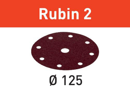 Picture of Abrasive sheet Rubin 2 STF D125/8 P220 RU2/10