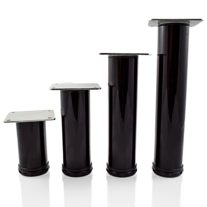 Picture of Peter Meier 6” Tall Como Furniture Legs in Como Black Glossy (552-15-02)